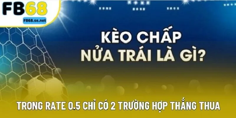 Trong rate 0.5 chỉ có 2 trường hợp thắng thua Trong rate 0.5 chỉ có 2 trường hợp thắng thua